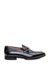 Ferragamo Gancini-buckle Penny-slot Loafers In Black