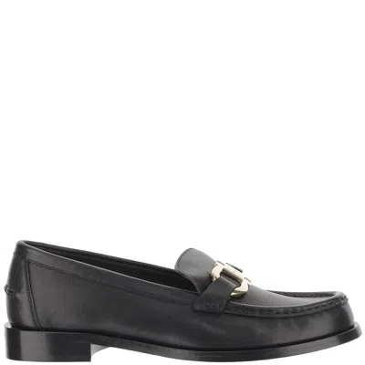 Ferragamo Salvatore  Moccasins Ornament Hooks In Black