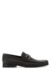 Ferragamo Grandioso Textured Leather Loafers In Black