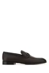 Ferragamo Dark Brown Leather Foster Loafers