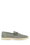 Ferragamo Casual Loafer With Gancini Ornament In Gray