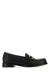 Ferragamo Leather Loafer With Iconic Gancini Detail In Black