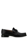 Ferragamo Gancini Plaque 35mm Leather Loafers In Nernewbiscnewbisc