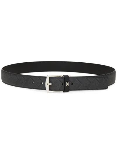 Ferragamo Adjustable Waist Belt In Black