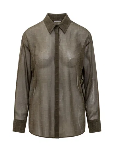Ferragamo Salvatore  Monogram Print Shirt