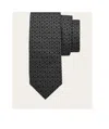 Ferragamo Salvatore  Monogrammed Tie In Black
