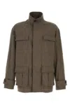 Ferragamo Cotton Jacket In Brown