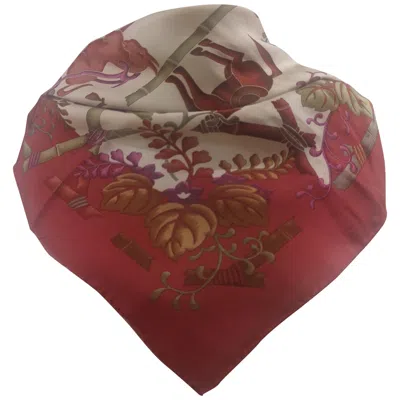 Pre-owned Ferragamo Salvatore  Multicoloured Silk Scarf - Foulard In Brown