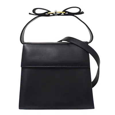 Pre-owned Ferragamo Salvatore  Navy Leather Handbag Shoulder Bag ()