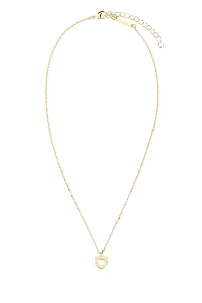 Ferragamo Gancini-pendant Necklace In Gold