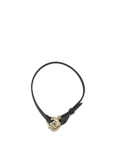 Ferragamo Salvatore  "new Gancini" Bracelet In Black