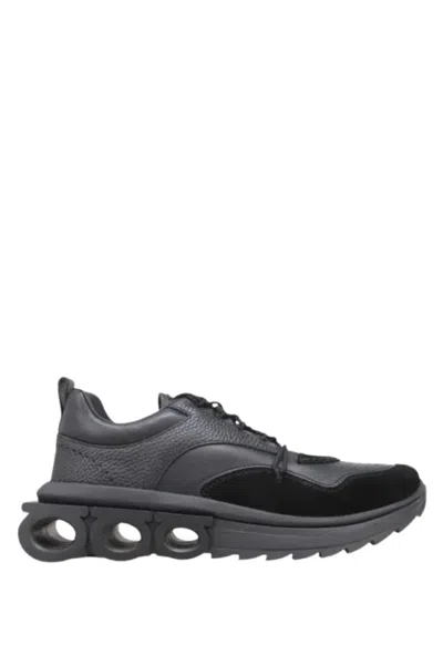 Ferragamo Salvatore  Nima Knit Runner Trainers In Grey