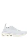 Ferragamo Men Nylon Sneakers With Iconic Gancini Sole