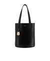 Ferragamo North-south Leather Tote Bag In Black