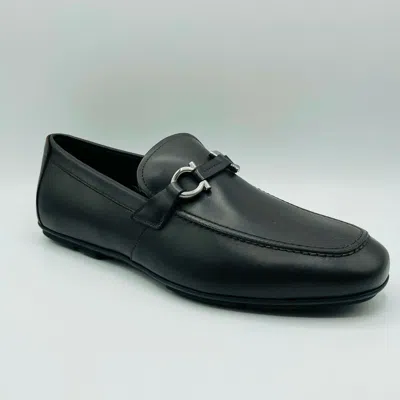 Pre-owned Ferragamo Salvatore  Nowell 2 Mens Dark Brown Leather Horsebit Loafer Shoe 722234