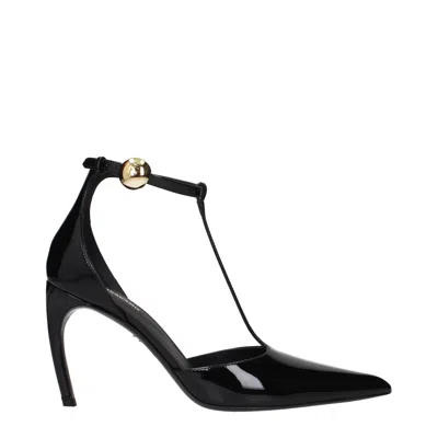 FERRAGAMO SALVATORE FERRAGAMO ODETTE WOMEN'S SANDALS PATENT BLACK