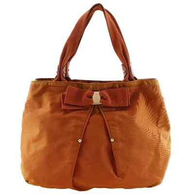 Pre-owned Ferragamo Salvatore  Orange Nylon Tote Bag ()