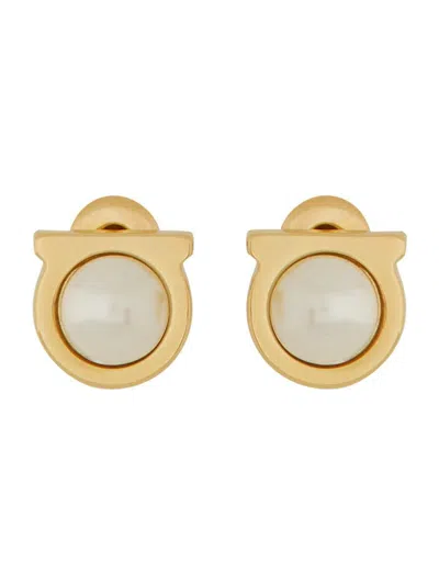 FERRAGAMO SALVATORE FERRAGAMO ORECCHINI GANCINI PERLA