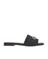Ferragamo Salvatore  Oria Gancini Slides In Black