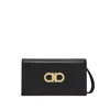 Ferragamo Women Gancini Leather Mini Bag In Black