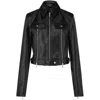 Ferragamo Biker Jacket With Vertical Zip Detail In Black