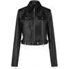 Ferragamo Biker Jacket With Vertical Zip Detail In Black