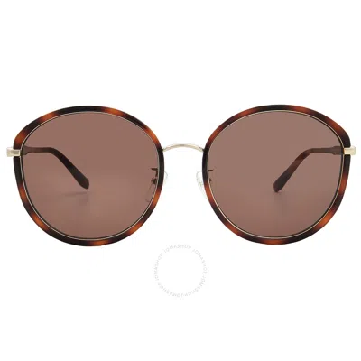 Ferragamo Salvatore  Oval Ladies Sunglasses Sf250sa 723 57 In Yellow