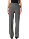 Ferragamo Trousers With Herringbone Pattern And Pockets In Multi