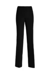 Ferragamo Black Viscose Blend Pant In 001