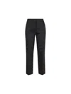 Ferragamo Black Stretched Pleated Trousers In Black