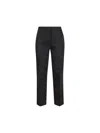 Ferragamo Black Stretched Pleated Trousers In Black
