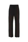 Ferragamo Contrasting-trim Cotton Track Pants In Black
