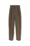 Ferragamo Brown Cotton Pants In Brown