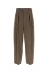 Ferragamo Brown Cotton Pants In Brown