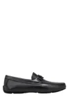 Ferragamo Mens Black Parigi Buckled Leather Driver Shoes In Black
