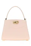 Ferragamo Pastel Pink Leather Small Studio Box Handbag In Pink