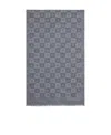 Ferragamo Gancini-print Frayed-hem Scarf In Gray