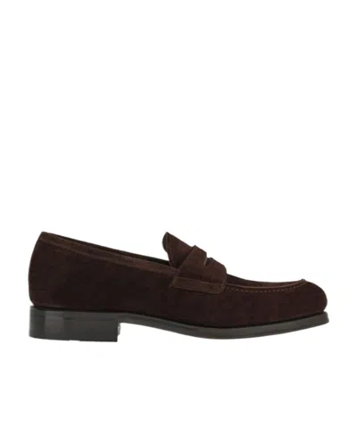 Ferragamo Salvatore  Penny Almond-toe Slip-on Loafers In Black