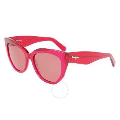 Ferragamo Salvatore  Pink Cat Eye Unisex Sunglasses Sf1061s 613 56