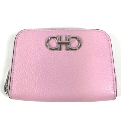 Pre-owned Ferragamo Salvatore  Pink Leather Coin Purse/coin Case ()