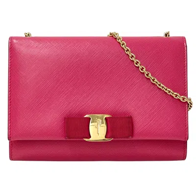 Pre-owned Ferragamo Salvatore  Pink Leather Pochette Shoulder Bag ()