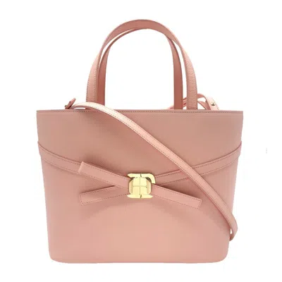 Pre-owned Ferragamo Salvatore  Pink Leather Shoulder Bag Tote Bag ()