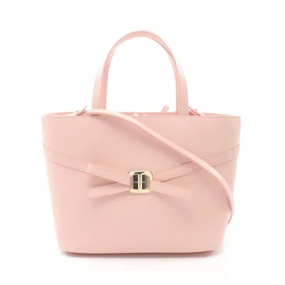 Pre-owned Ferragamo Salvatore  Pink Leather Tote Bag ()