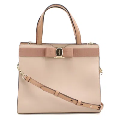 Pre-owned Ferragamo Salvatore  Pink Leather Tote Bag ()