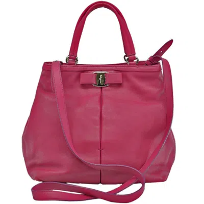 Pre-owned Ferragamo Salvatore  Pink Red Color Handbag Shoulder Bag () In Multi