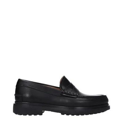 Ferragamo Salvatore  Pittsburgh Men's Leather Black Loafers