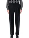 Ferragamo Tailored Trousers With Pleats And Pockets In Black