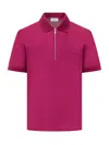 Ferragamo Embroidered Logo Polo Shirt In Red