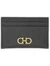 Ferragamo Card Holder Hooks In Black