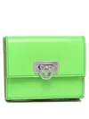 Ferragamo Bi-fold Wanda Wallet In Green